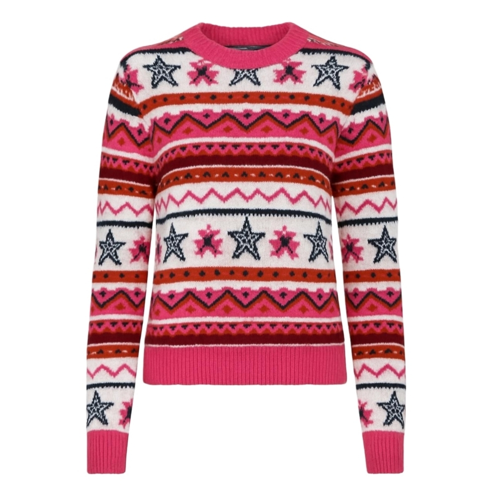 Sz M Lambswool Erin Fair Isle Multi Crew by Thought